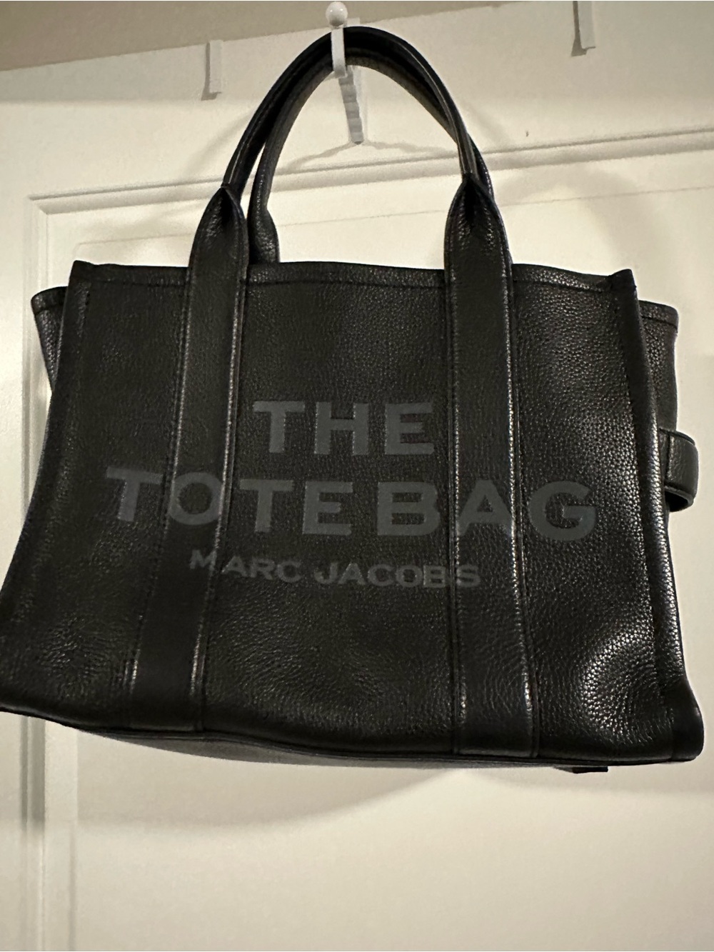 Marc Jacobs Black Pebbled Leather 'The Tote Bag' Men's Tote